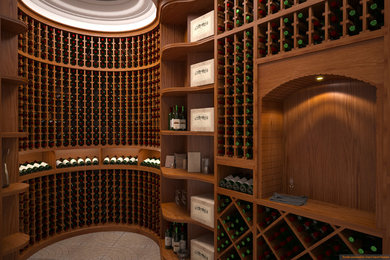 Inspiration for a modern wine cellar remodel in Other