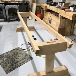 12' Wenge Conference Table Base, White Oak. Distressed and finished with polyure - Dining Tables