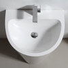 Parma White Pedestal Sink With Medicine Cabinet, Bathroom Vanity, FFT1030CH