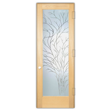 Interior Prehung Door or Interior Slab Door - Wispy Tree - Maple - 30" x 80"...