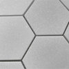 Thassos White Marble Hexagon Mosaic Tile 4 inch Honed, 1 sheet