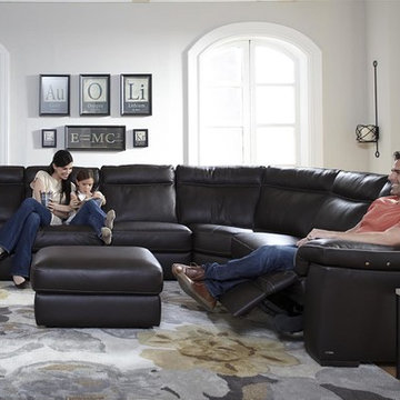 Natuzzi Editions Leather Sectional Sofa B757