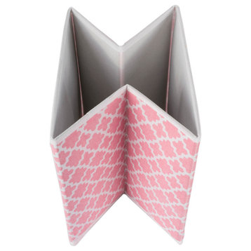 Dii Nonwoven Polyester Cube Lattice Pink Sorbet Square, Set of 2