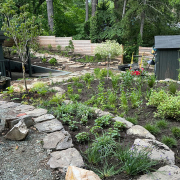 Conservation and rain gardens landscape