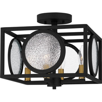 4 Light Semi-Flush Mount In Contemporary Style-10.5 Inches Tall and 12 Inches