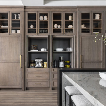 A Modern Prairie Style Kitchen with Hidden Workstations
