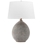 Hudson Valley Lighting - Denali 1 Light Table Lamp, Gray Finish, White Belgian Shade - Features:
