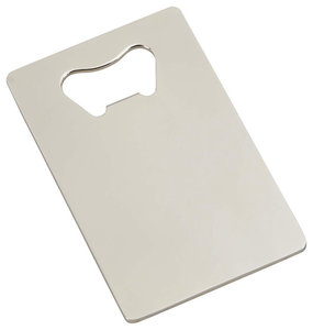3 3/8" x 2 1/8" Stainless Steel Credit Card Shaped Bottle Opener