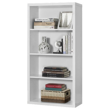 Bookshelf Bookcase Etagere 5 Tier 48"H Office Bedroom Laminate White
