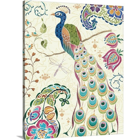 Peacock Fantasy III Wrapped Canvas Art Print, 16"x20"x1.5"
