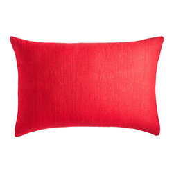 EUROPEAN FLAX LINEN PILLOW COVER &ndash; BERRY RECTANGLE - Decorative Pillows