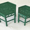 Bamboo End Table - 2 in 1, Green