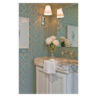 Contemporary Boston Town-home Renovation - Transitional - Powder Room ...