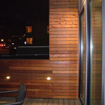 Deck redwood side walls