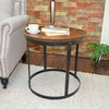 Park City Accent Table,  Chestnut and Black