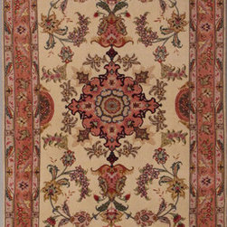 Persian Tabriz runner 2'7 X 6'7 - Area Rugs