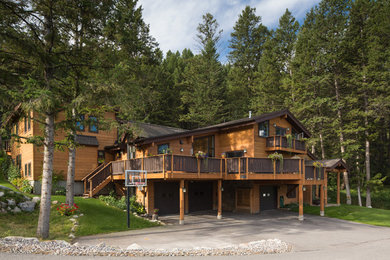 Mountain style home design photo in Other
