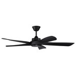 Craftmade - 52" Captivate Indoor/Outdoor, Flat Black With Flat Black Blades - Designed to be noticed, the Captivate 52" ceiling fan is the ideal combination of contemporary design and advanced engineering. Featuring a energy saving, six-speed reversible DC motor. Flat Black is damp rated for indoor/outdoor use. Brushed Polished nickel is indoor only.