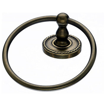 Edwardian Bath Ring - German Bronze - Rope Back Plate