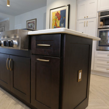 White & Brass Kitchen Remodel