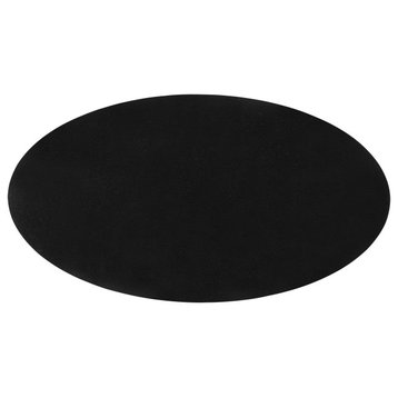 Stockholm 95" Oval Dining Table Top,Black And Gold
