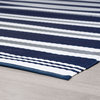 Cahoon Contemporary Stripe Navy/White Rectangle Indoor/Outdoor Area Rug, 8'x10'