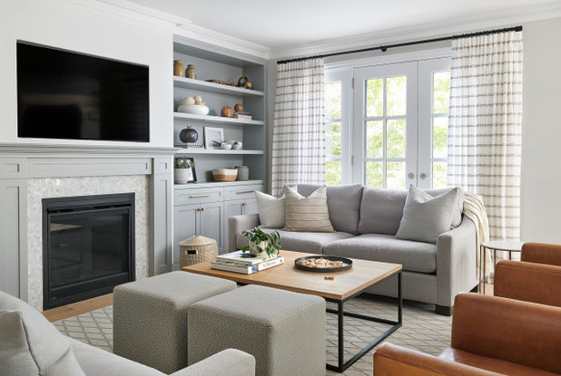 Transitional Living Room by Erin Interiors