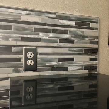 KITCHEN - Backsplash - Linear Mosaic Marble, Stone, Metal