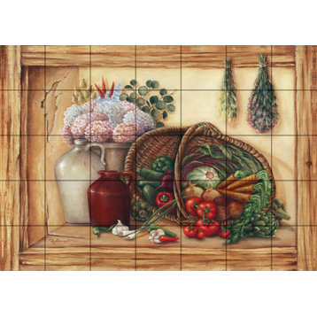 Tile Mural Kitchen Backsplash Butlers Pantry-RB by Rita Broughton