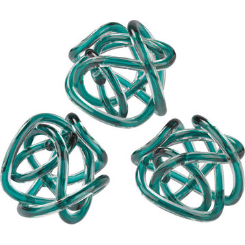Glass Knot Set of 3, 154-020/S3