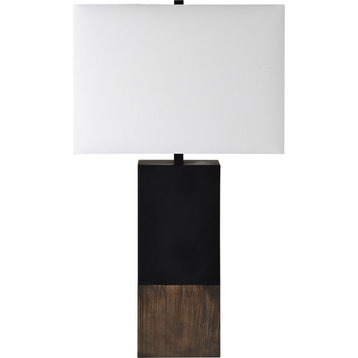Broma black wooden table lamp