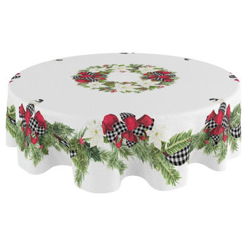 Christmas Trimmings Tablecloth 70 Round