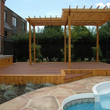 Ipe and Cedar Deck for Cote St. Luc Pool