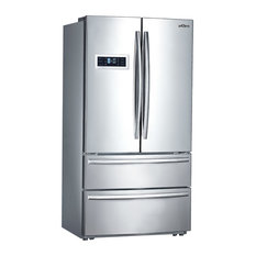 Dual Ice Maker French Door Refrigerator Refrigerators Houzz Thor Kitchen 36 Counter 4 Door French Refrigerator Ice Maker