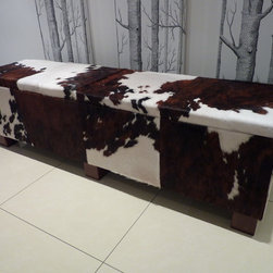 Cowhide Storage Bench - Accent & Storage Benches