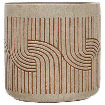 Modern Terracotta Planter with Arched Design, Multicolor
