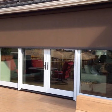 Exterior Solar Shades - Motorized and Manual