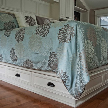 Bedroom Cabinetry with Under-Bed Storage