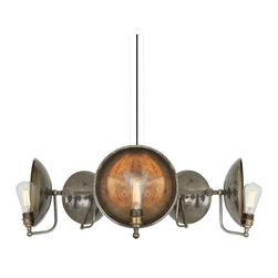 CULLEN B FIVE-ARM INDUSTRIAL DISH CHANDELIER - Chandeliers