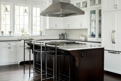 Example of a trendy kitchen design in New York