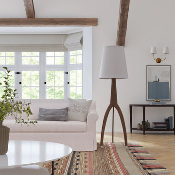 Singular Sensibility: Ludlow Sofa in Alabaster Plush Velvet