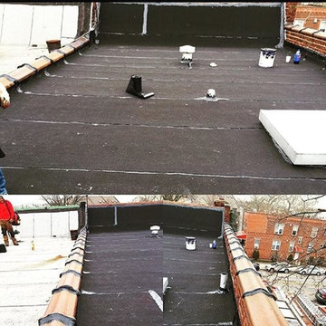 Flat Roof Layover Complete with Parapet Walls sealed