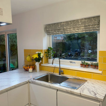 Hand Made Roman Blinds for the Kitchen