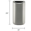 Safco Products Open Top Trash Receptacle with Liner 9921BL Black