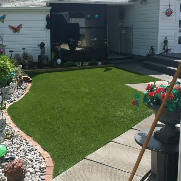 Synthetic Artificial Turf Grass Dog Yard Transformations