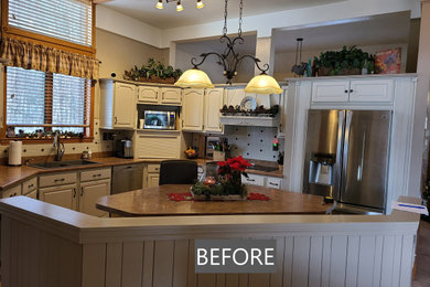 Example of a farmhouse kitchen design in Other