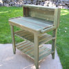 Deluxe Potting Bench, Green Wash