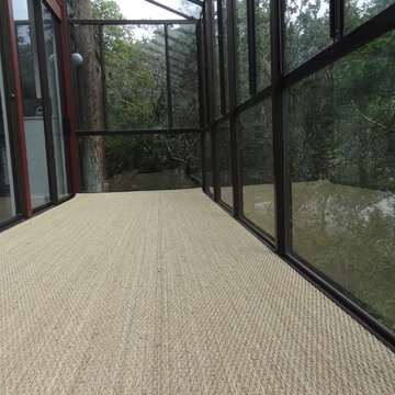 Living Room and Porch Floors Transformed with Custom Seagrass Rugs
