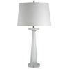 Glass Hand Blown Table Lamp (White Glass)