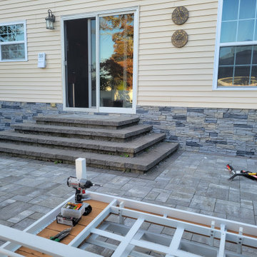 Northern Slate Stacked Stone Patio Wainscoting
